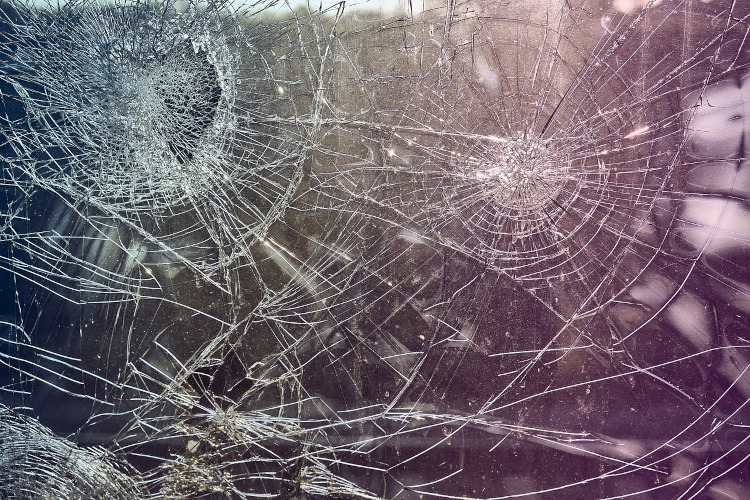 smashed glass